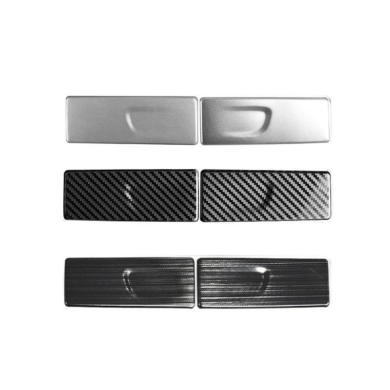 Stainless Steel Car Rear Armrest Box Car Cup Holder Sticker Cover For Mercedes Benz C Class W205 GLC X253 GLA X156 S Class