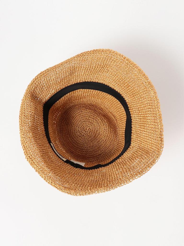 Beams Boy Abaca Crochet Hat, Women's, Black, One Size