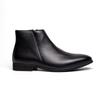 Fashion Luxury Brand Mens Ankle Boots High Quality Black Leather Comfy Chelsea Men Boots British Style Leisure Walk Leather Casual Shoes