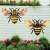 Creative Bees Wall Hanging Decoration For Garden Window Balcony And Outdoor Decoration Handcrafted With Rustproof Finish