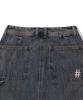 BEENTRILL Sunday Fatigue Denim Mini Skirt (Indigo)