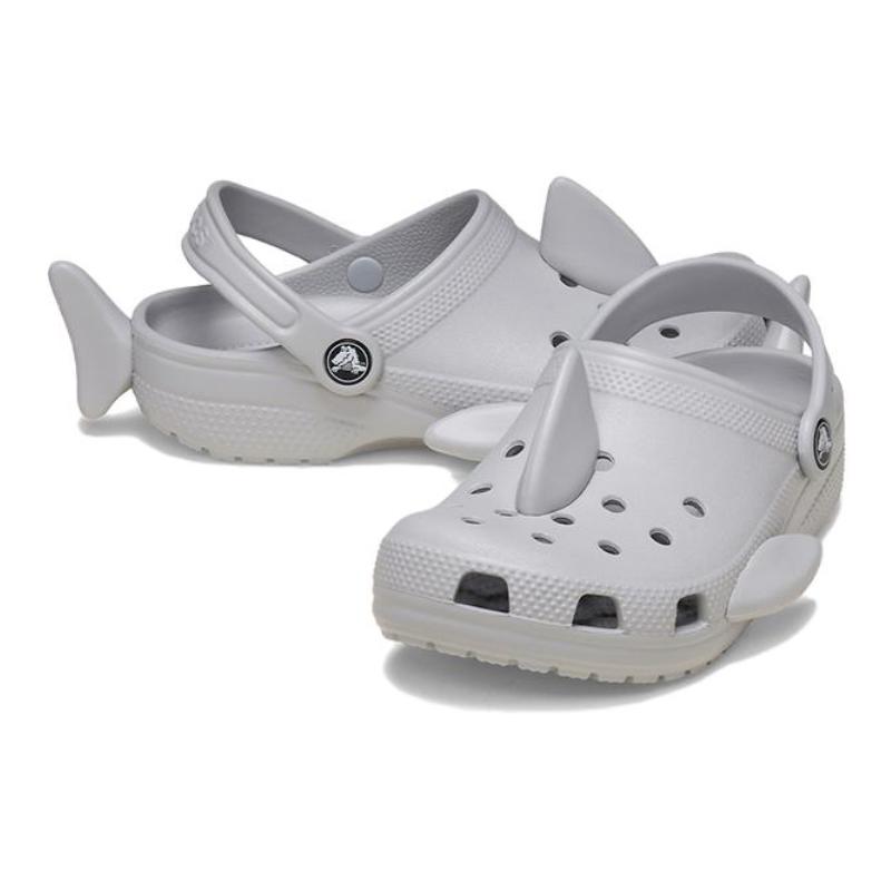 Crocs Resin Comfortable and Versatile Children's Sandals Grey Children's Model