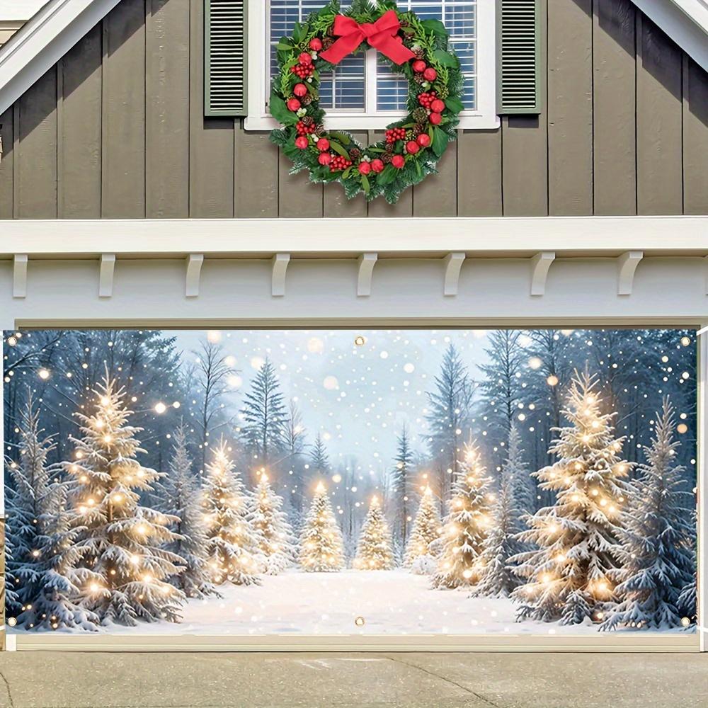 2D door banner 1 Christmas garage door cover banner holiday decoration multifunctional no need for electricity 150X100