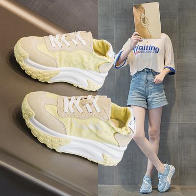 Dad Shoes, Damen Sportschuhe mit dicker Sohle, Vielseitige höhenvergrößernde atmungsaktive Einzelschuhe