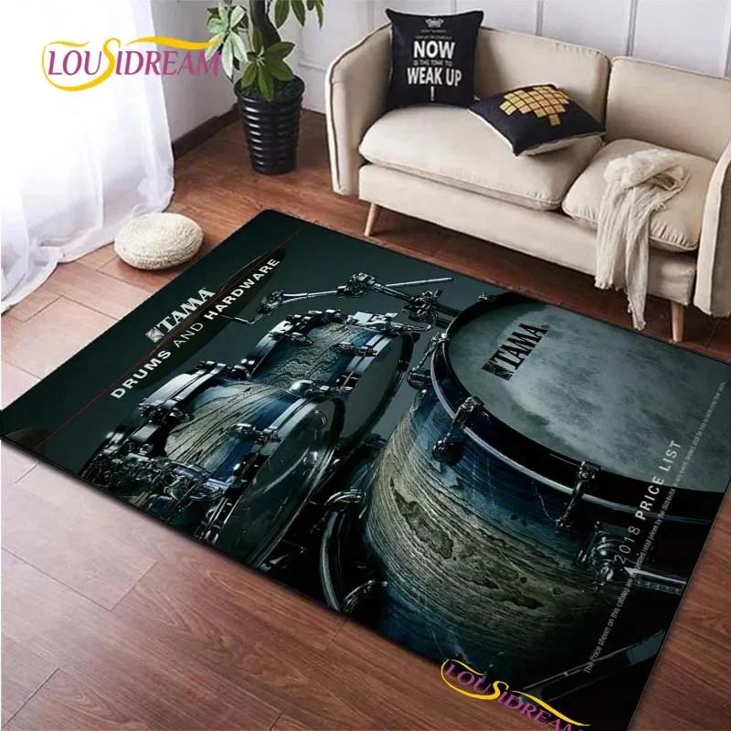 Fashion Brand Drums Carpet for Living Room Bedroom Rugs Kids Kitchen Door Unslip Floor Mats Birthday Gift Photography Props Rug