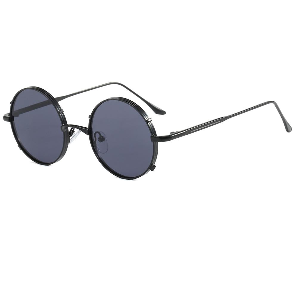 Superhot Eyewear 38261 Fashion 2024 Retro Round Steampunk Metal Shades UV400 Sunglasses