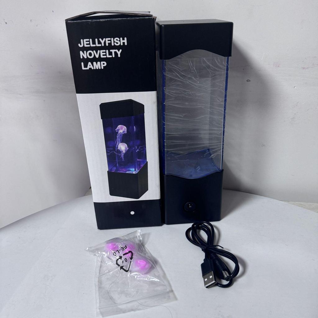 Seven-Color LED Jellyfish Lamp: Color-Changing Night Light & Creative Home Decor.