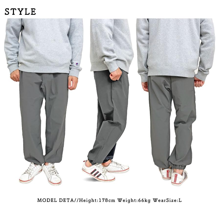 Gramicci 4-Way Stretch Track Pants, 9-Length Climbing Pants, Japan-Exclusive Model GMP4-FJP12 (S, BLACK)