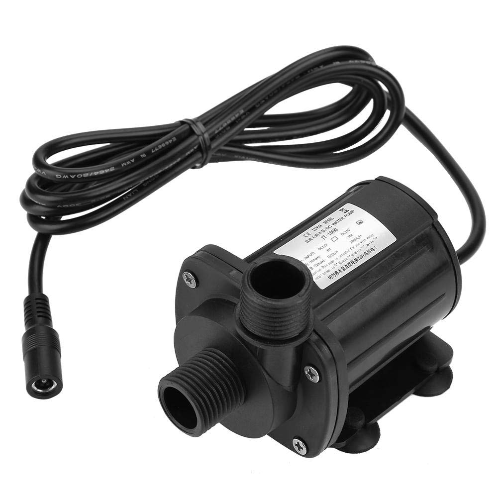 JT-1000B-12 Submersible Pump, DC 12V Brushless Water Pump, 5M Head, Low Noise, Drainage Pump, Practical Boost Pump, for Hydroponics