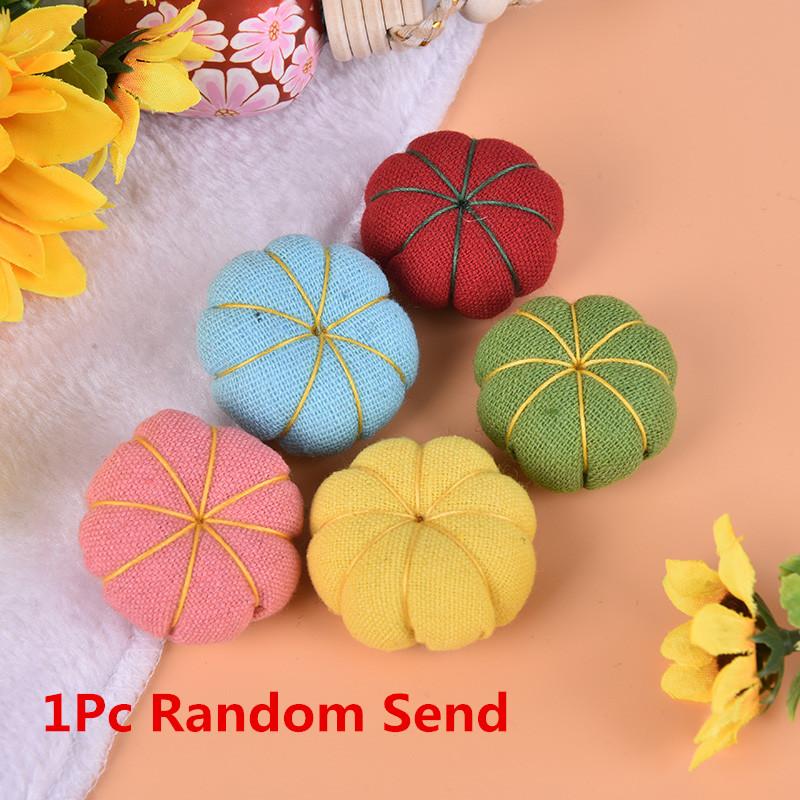 

Round Pumpkin Ball Shaped DIY Craft Needle Pin Cushion Holder Sewing Kit Pincushion Wrist Strap Pin Cushion Home Sewing Supplies