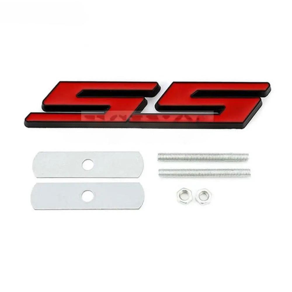 1Pc New SS Car Styling 3D Metal Chrome Zinc Alloy Emblem Car Body SS Front Grill Badge Sticker Decal for Camaro SS