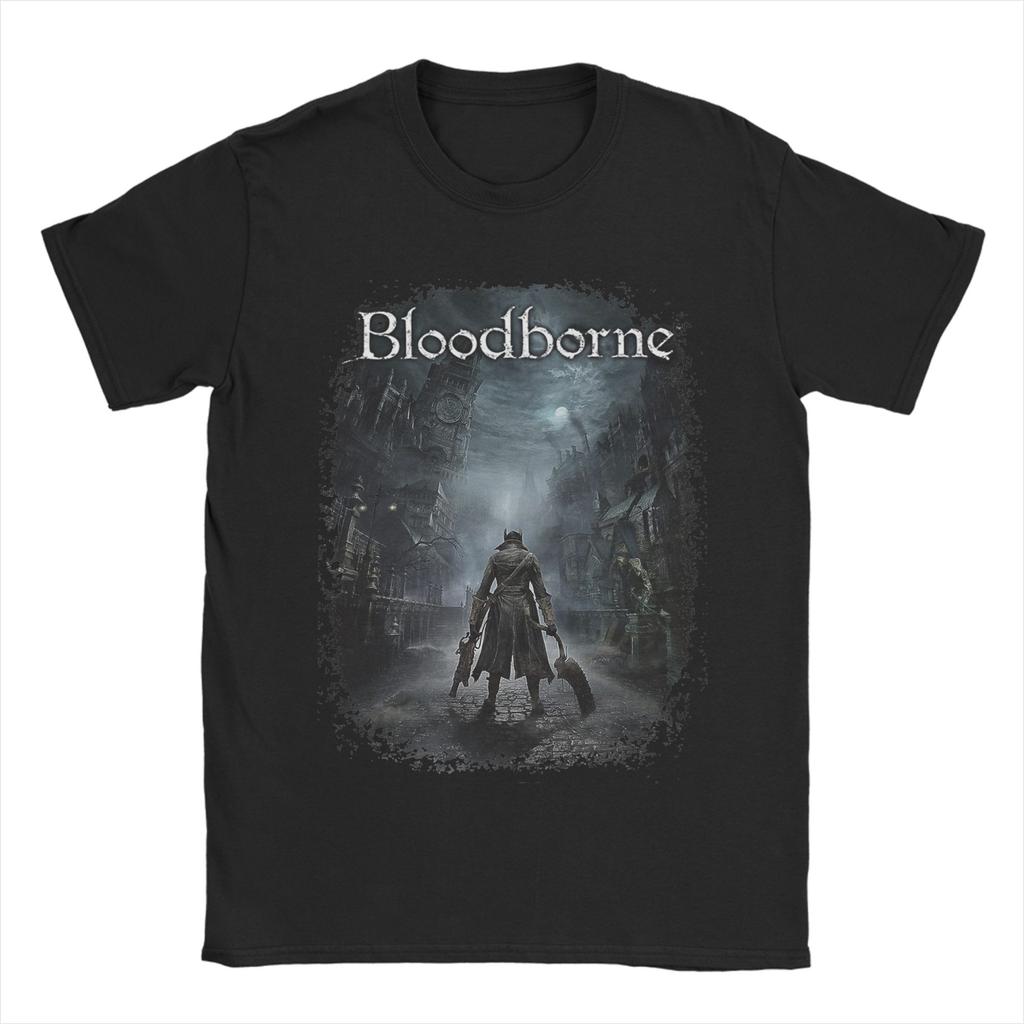 Summer Main Hunter in Yharnam For Gamers Novelty T Shirts 100 Cotton Tshirt for Adult Y2K Retro Cheap Short Sleeve Tees