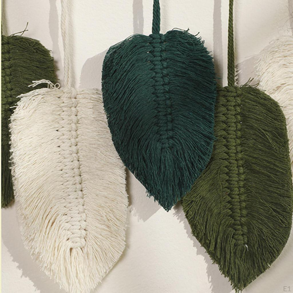 Leaves Macrame Wall Hanging Tapestry, Art Decoration, Minimalist Woven Tapestry Boho Decor