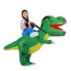Goofy Dinosaur Christmas Inflatable Costume with Big Head and Bent Tail