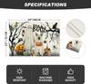 Ghost Pumpkins Tree Dog Boo Halloween Placemats Set of 6, 12x18 Inch Seasonal Fall Holiday Table Mats for Party Kitchen Dining Decoration