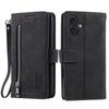 For iPhone 16 Plus Case Zipper Pocket 9 Card Slots PU Leather Phone Cover