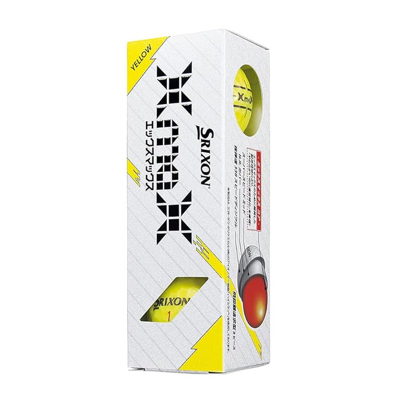

DUNLOP golf ball Srixon Xmax SRIXON XmaX 2024 model Sleeve (3 pieces) yellow