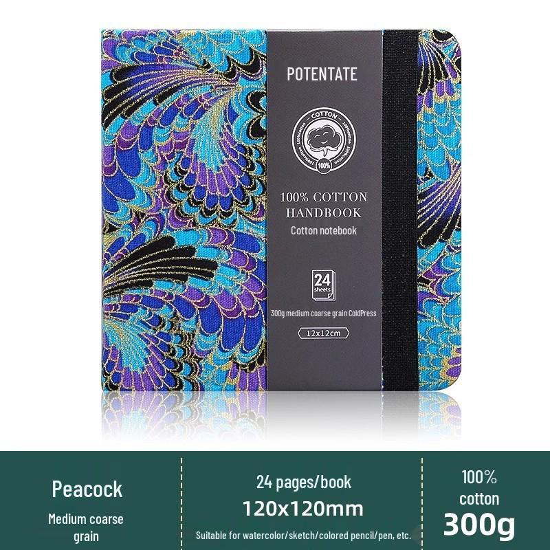 Portable Cotton Watercolor Accordion Planner - 300g Fabric for Travel & Student Paintings