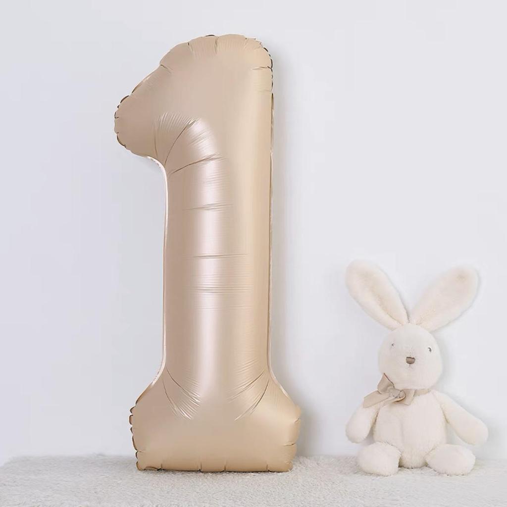 40-Inch Cream Number Balloon for Kids' First Birthday Party Decoration