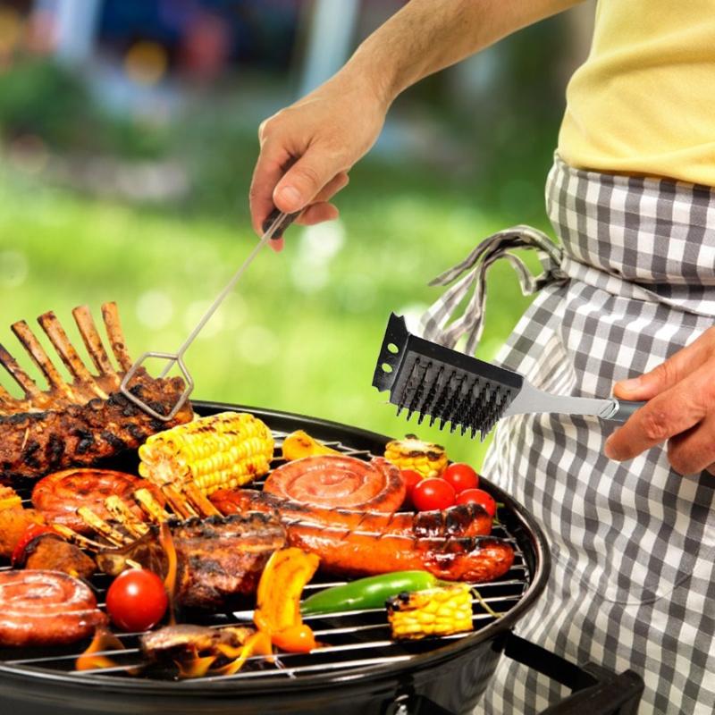 Grillbürste und Schaber Edelstahlborsten Sicher Keine Kratzer Reinigung Am besten für Char Broil & Keramik