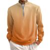 Men's Short Zip Pullover Turtleneck Long Sleeve Top