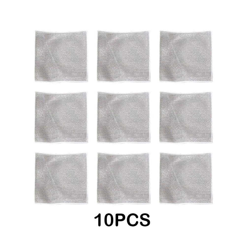 WUISOLQP 10pieces Household Cleaning Rag Quick-Drying and Multi-Purpose Durable Fiber Kitchen Cleaning Tools Rag Dishwashing Rag