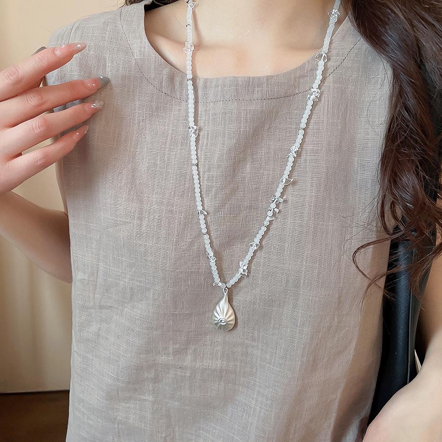 Böhmische Seestern-Halskette: Bunte Perlenkeramik Ethno-Stil mit gewebter Kordel für Damen