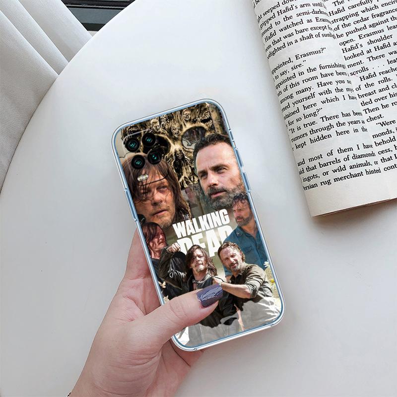 

TWD the walking dead Transparent Phone Case for Motorola Moto Edge 20 30 40 50 S30 Fusion Ultra Pro Neo Lite + G200 G23 Motorola Edge 40