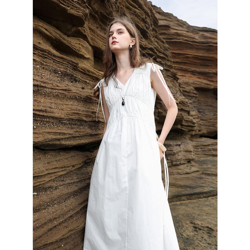 

Sancai 2025 Летнее плиссированное платье А-силуэта без рукавов XL