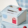 Big Capacity Tissue Storage Box House Shape Desktop Storage Holder Tissue Paper Box  Desktop