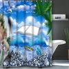 Beach scenery pattern Bathing Curtain  Bathroom Shower Curtain Waterproof With 12 Hooks Home Deco Free Ship
