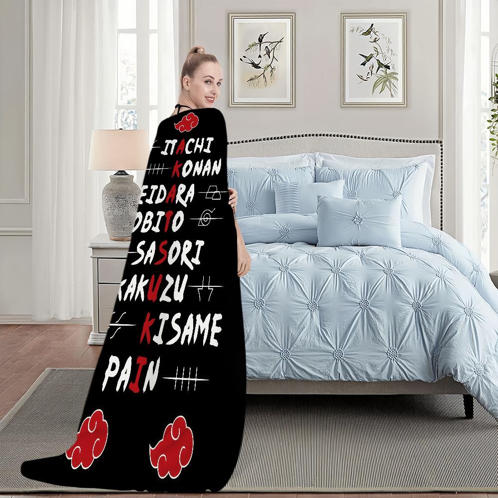 N-Naruto Rote Wolke A-Akatsuki Decke Für Weiche Überwurfdecke für Picknick Bett Sofa Zuhause Schlafzimmer Gemütlich Warm Bequem