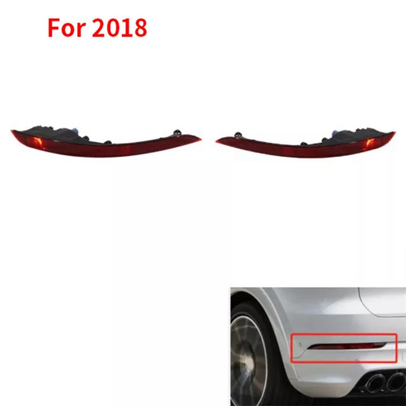 Rear Bumper Light Reflector Brake Fog Turn Signal Lamp For Porsche Cayenne 2018- Porsche Parts Red right