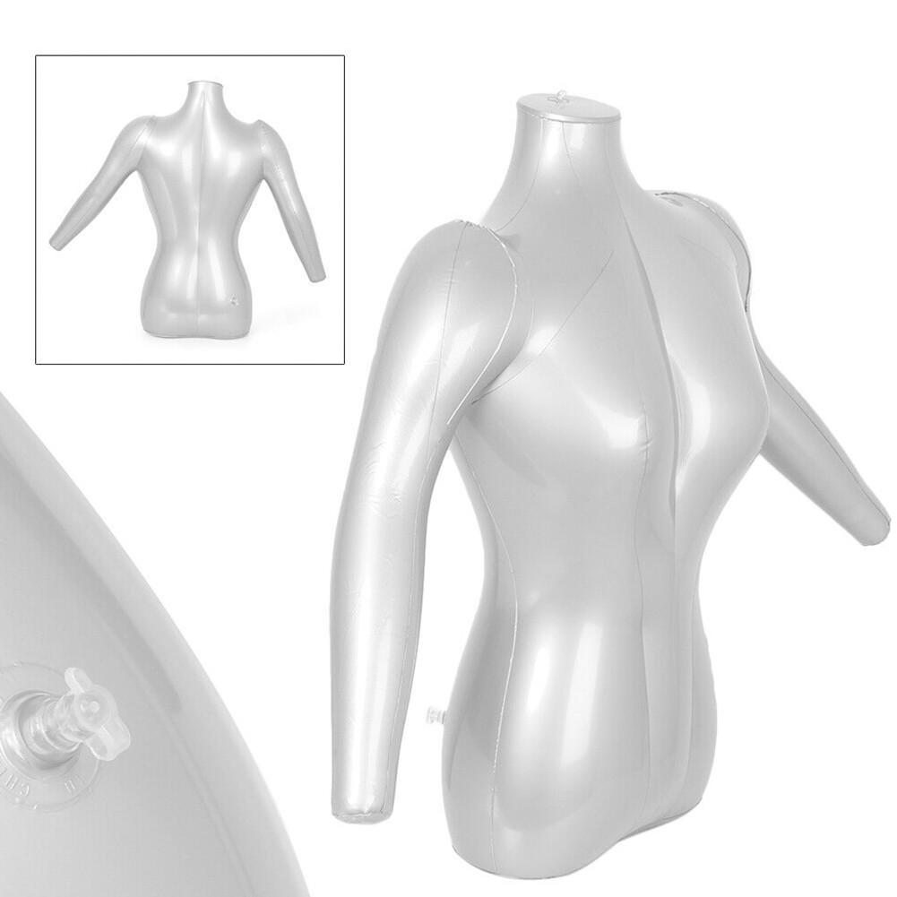 PVC Woman Half Body Inflatable Mannequin Shirt Tee Top Display Torso Model