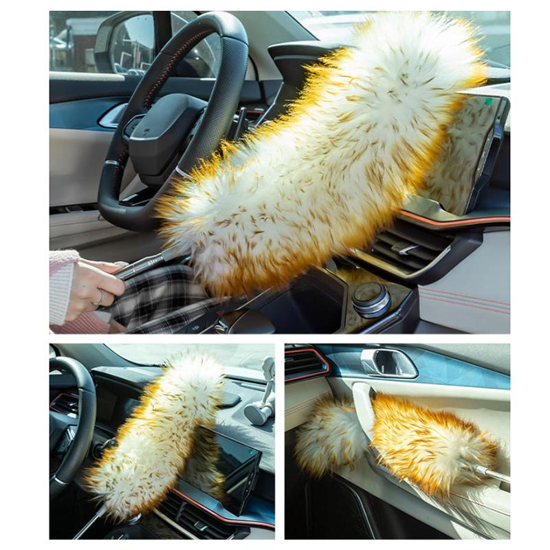 Scalable Wool Duster Household Cleaning Dust Duster Brush Car Cleaning Sweeping Dust Home Use Washable Clean Houseware Tools