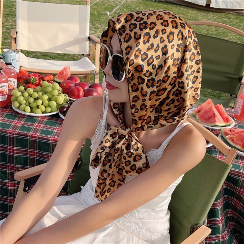 Flower Solid Color Thin Scarves Summer Scarf Hat Korean Style Scarves Sunscreen Scarf Female Wraps