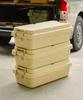 GORDON MILLER 40L Car Trunk Cargo Stacking Storage Box Organizer, Coyote Beige, with Lid, Large Capacity, Suitable for Outdoor Use, 1680033