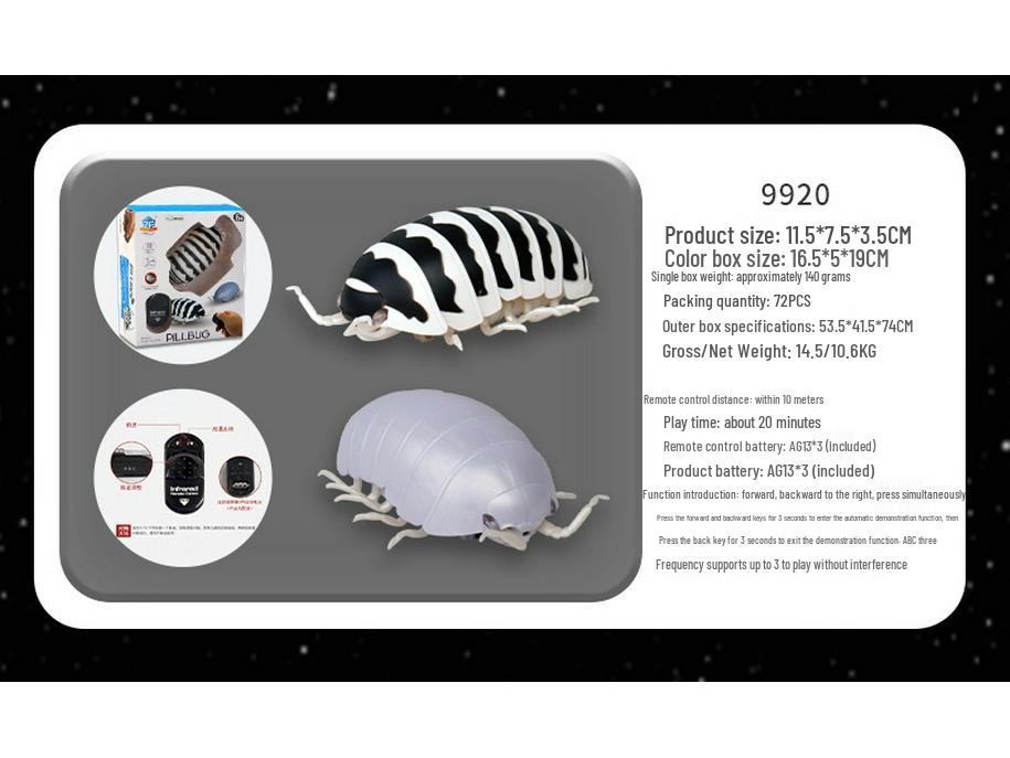 Bionic Remote-Controlled Animal Toy: Cockroach, Centipede, Frog, Crab, Prank Spider, Boa Constrictor, Mouse.