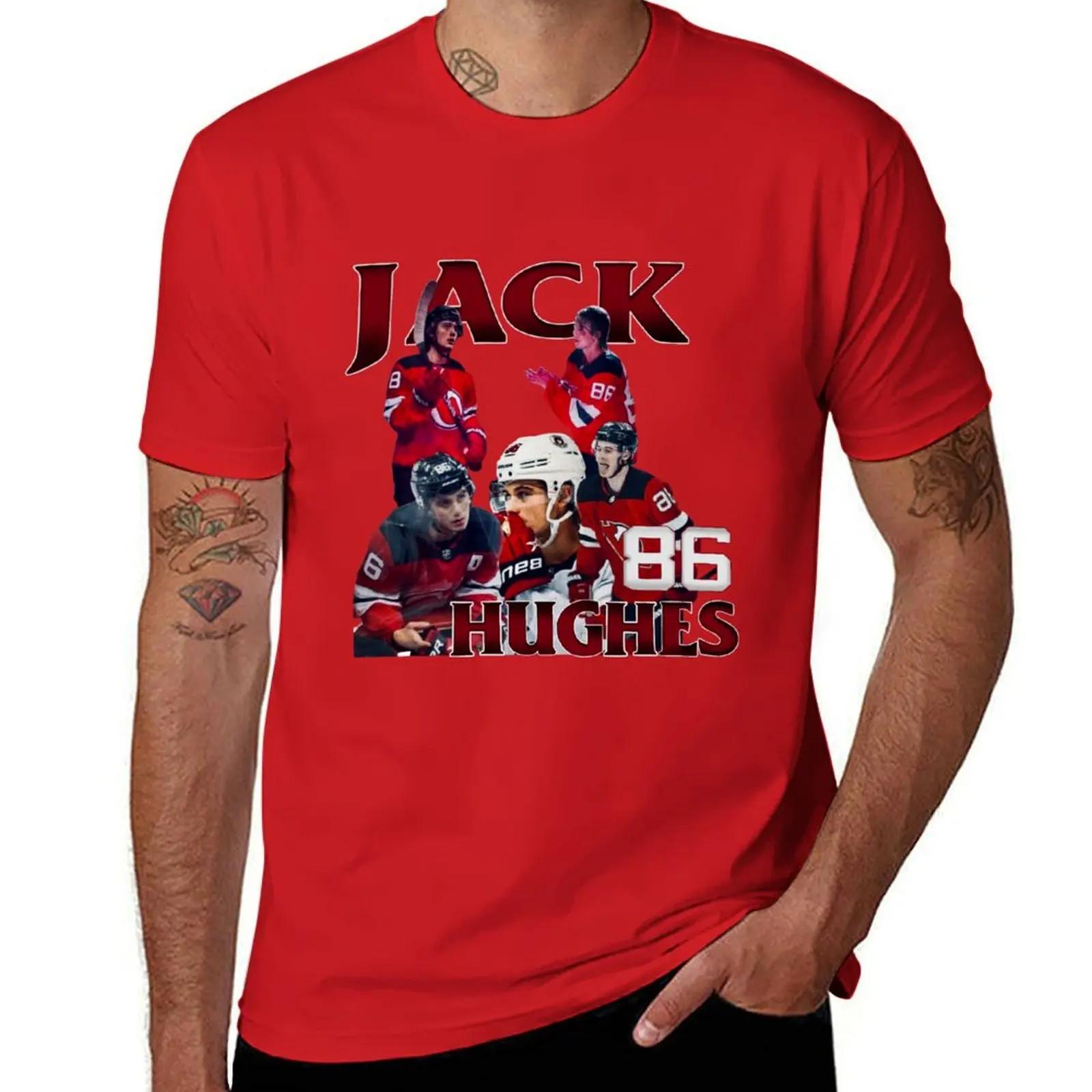 

Jack Hughes American Hockey T-Shirt anime t shirts man clothes custom t shirt oversized t shirt outfits for men S