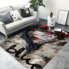 Graffiti Art Girl Living Room Carpet Sunflower Girl Carpet Bedroom Bedside Non Slip Floor Mat Home Decoration Foldable Washable