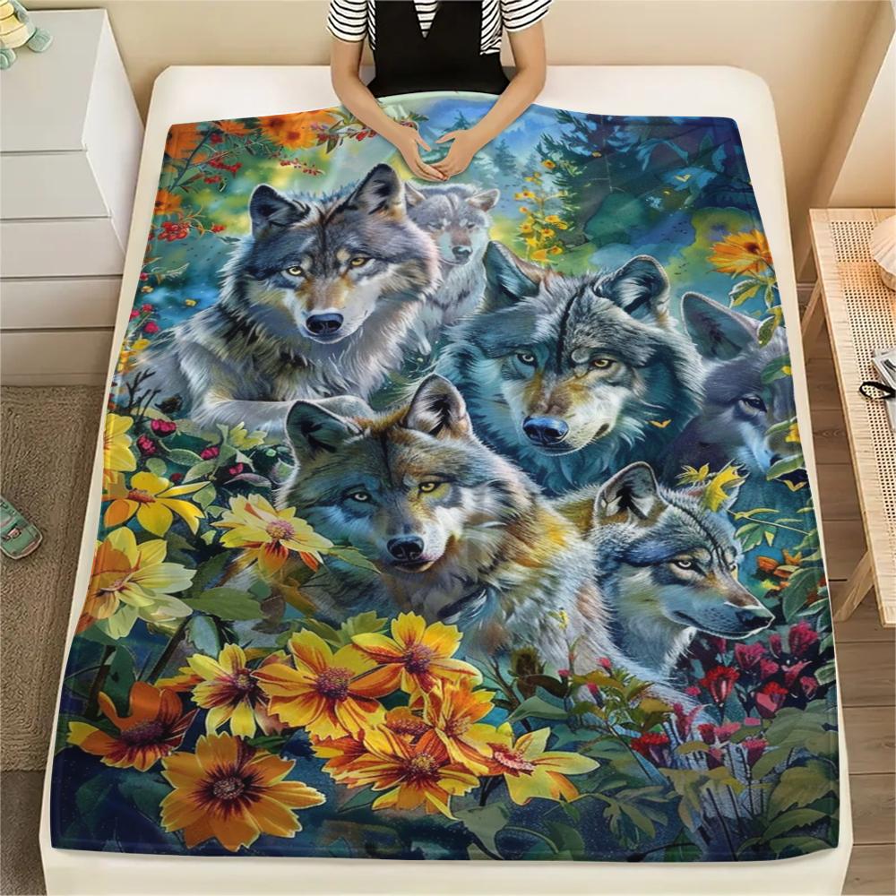 1 Peça Manta de Flanela com Estampa de Desenho Animado, Alta Qualidade Confortável para Todas as Estações, Decoração de Casa, Calor e Conforto, Perfeita para Presente de Natal Aniversário