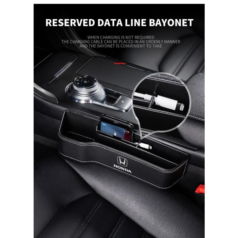 2Pcs Car Seat Organizer Seat Crevice Storage Box Multifunction Goods for Honda Civic Accord CRV HRV Fit Jazz City Odyssey Jade Vezel