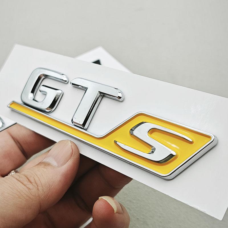 Logo GTS Car Letters Rear Trunk Badge Emblem Sticker Decals For Mercedes Benz AMG GT GTS C190 Tail Marking Exterior Accessories