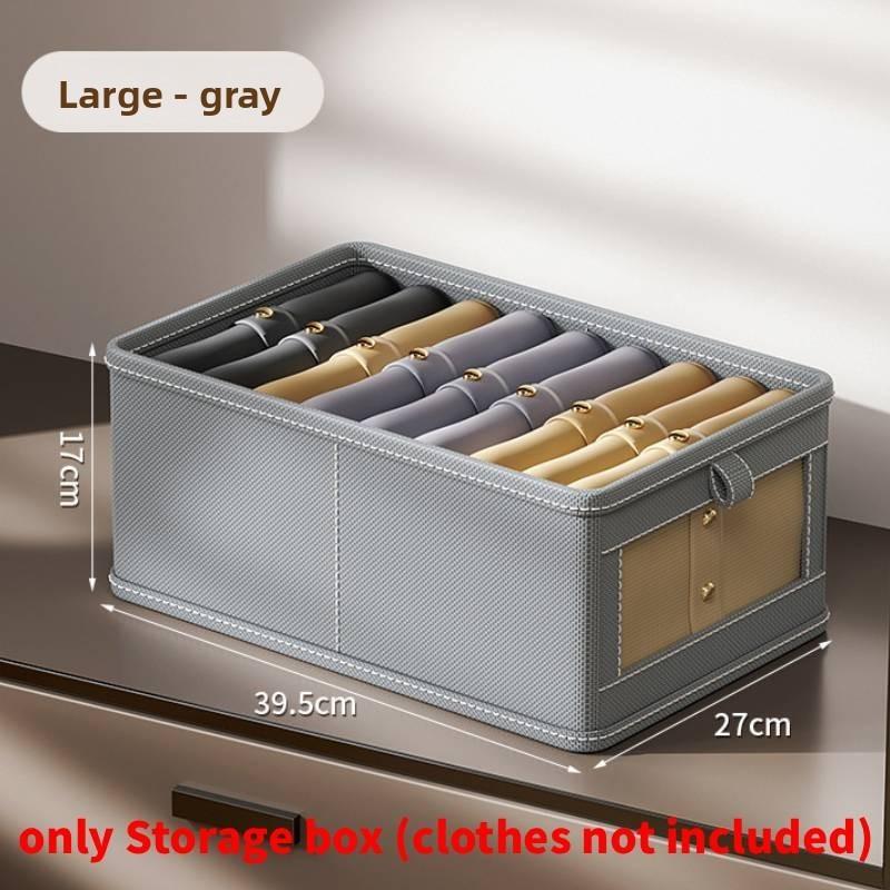 Cotton Linen Storage Box With Collapsible Organizer For Bedroom And Living Room