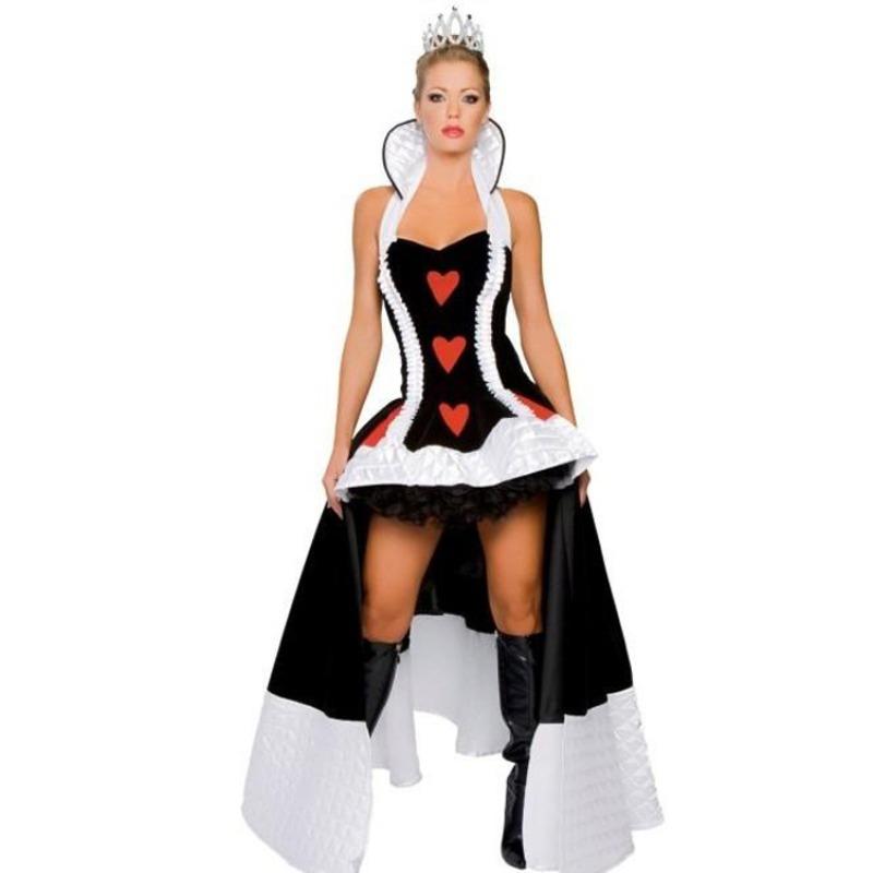 

Черный сексуальный костюм королевы, костюм на Хэллоуин, искушение униформой, костюм королевы для косплея one size fits all чёрный