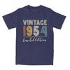 Unisexs TShirt 70 Years Old Gifts Vintage 1954 Casual Cotton Tees Short Sleeve 70th Birthday T Shirt Round Collar Clothing