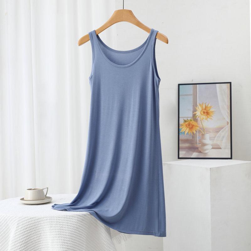Women's Plus Size Modal Tank Dress - Loose A-line for Spring/Summer