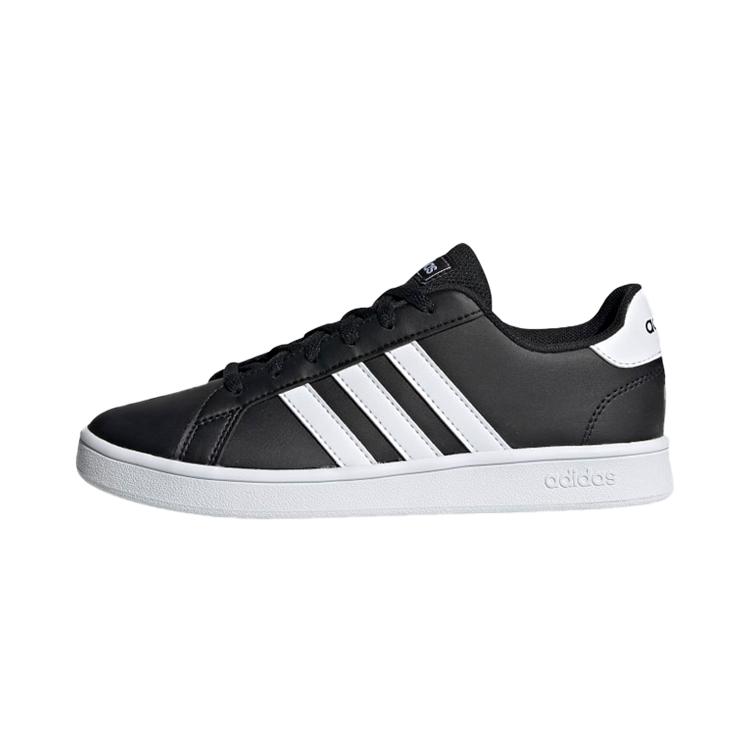Adidas Neo GRAND COURT K Износостойкие Износостойкие Низкие Скейтбордические Кроссовки Черные Детские EF0102 38.5