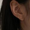 youngglow 14k tripple circle line piercing