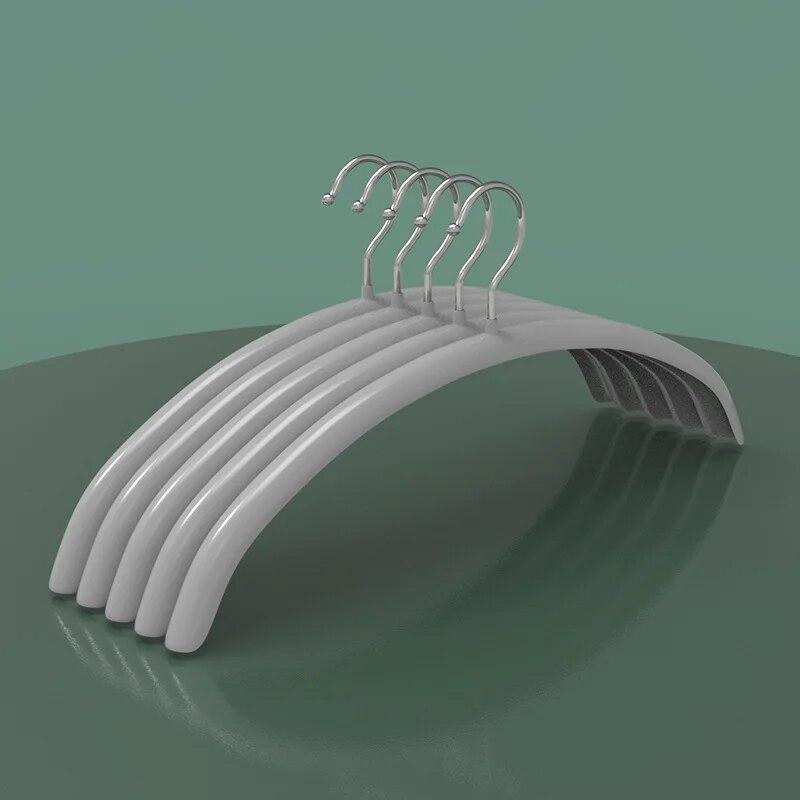 10 Pack Non-Slip No Shoulder Bumps Clothes Hangers with Grippy Coating, Steel Sweater Hangers, Slip-Reducing Shirt Hangers